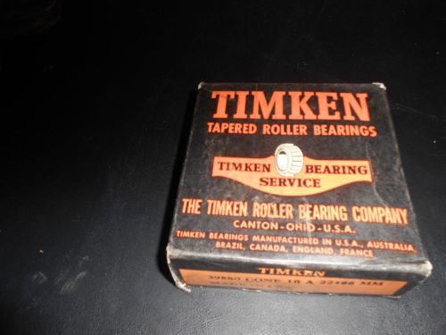 (1) timken tapered roller bearing cone 39580 10 a 22466 usa made.