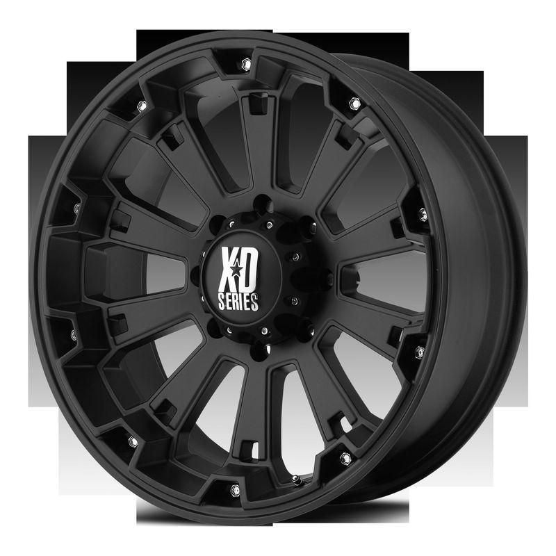 20 inch black wheels rims xd series 800 misfit chevy gmc 1500 trucks 6 lug 