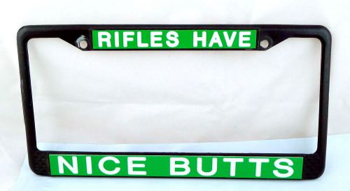 License plate frame rifles have nice butts
