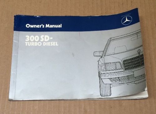 Mercedes-benz 1985 300 sd rare original factory owners manual book 6550559213