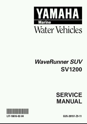 Yamaha xl1200 ltd waverunner repair manual xl 1200 email version receive it now!