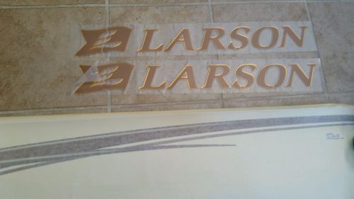 2 larson raised  gold gel  boat logo decals &amp; 2000 larson lxi main body graphics