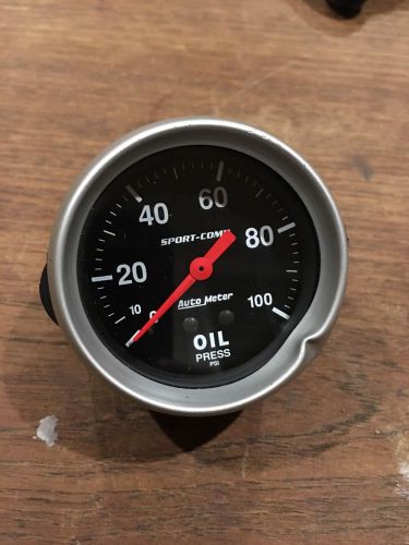 Autometer sport comp oil pressure gauge new