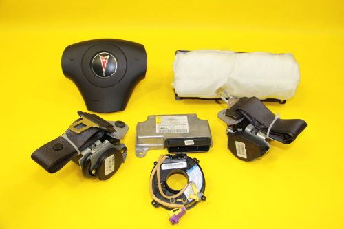 06 07 08 09 10 pontiac g6 4dr air bag bags airbag airbags set complete black oem