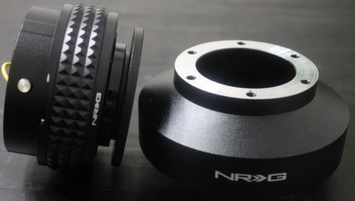 Nrg short hub quick release steering wheel black pyramid subaru 08+up  wrx/sti