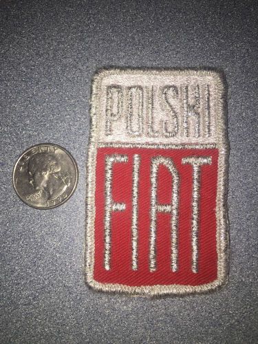 Vintage fiat patch auto patch polski badge embroidery 70&#039;s metallic retro