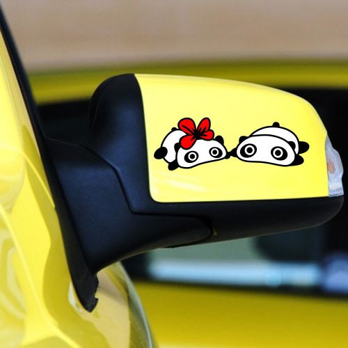 Car vinyl decals sticker wing mirror decals animal lovely panda  2pcs #cj434