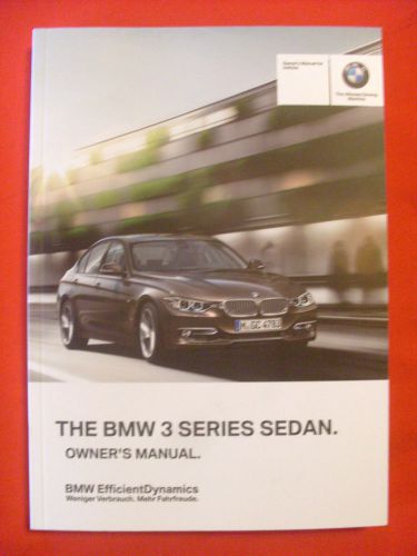 Genuine bmw owner&#039;s manual f30 3 series 328i &amp; 335i 01402608633 booklet only