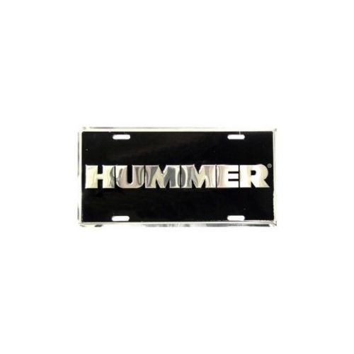 Hummer black and chrome license plate