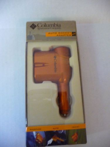 Columbia orange 3 socket outlet auto fused 12 volt power adapter 12vdc car nib