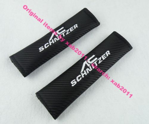 2 x car ac schnitzer embroidery seat belt shoulder pads cover cushion