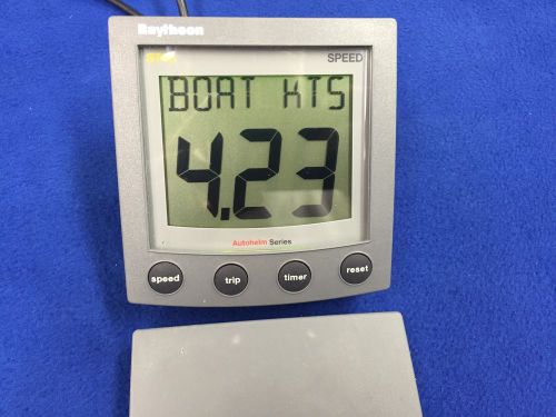 Raymarine raytheon st60 speed temp log display with cover, tested &amp; warrantied