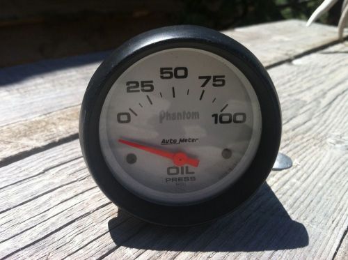 Autometer 2-5/8&#034; oil pressure, 0-100 psi, phantom