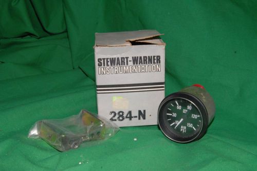 New stewart warner 284-n mechanical air pressure gauge 10psi - 150psi