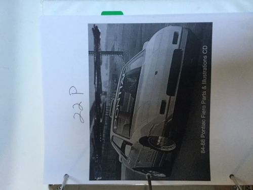 Pontiac fiero service manual and rare 22p parts manual