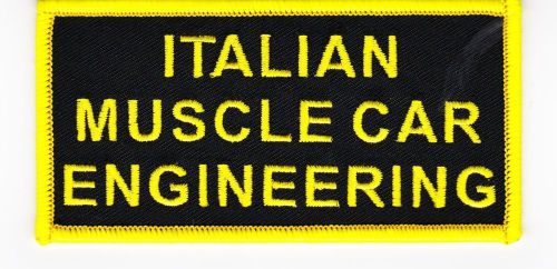 Italian muscle car engineering sew/iron patch embroidered maserati
