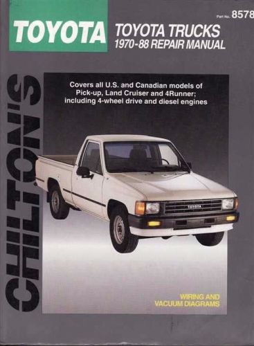 Chilton repair manual 8578 toyota truck pick-up land cruiser 4runner 1970-88 4x4