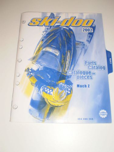Skidoo  parts catalog  manual 2002 mach z