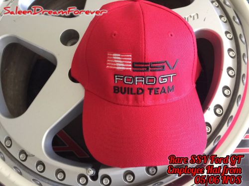 Rare ssv ford gt build team red hat cap nos saleen cobra shelby gt40 boss
