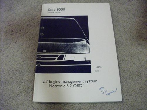 1996- saab 9000 engine management system motronic 5.2 obdii service manual
