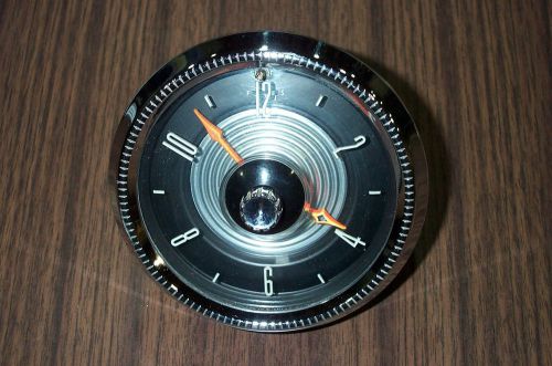 1955 ford &amp; meteor  clock  &amp; bezel nice original