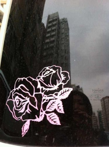 Car vinyl decals graphics sticker rear side window flowers roses decals #cg238