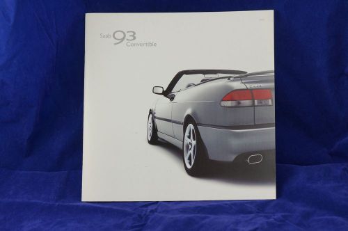 2002 saab 9-3 93 convertible se viggen sales brochure deluxe  dealer literature