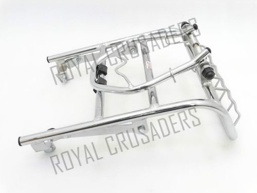 Royal enfield rear luggage touring carrier light guard chrome plated #re70@justr
