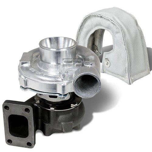 T04e t3/t4 .63 a/r 57 trim turbo/turbocharger ext wastegate + silver blanket