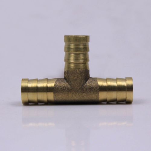 Brass barb tee t fitting 1/2&#034; id hose water fuel gas