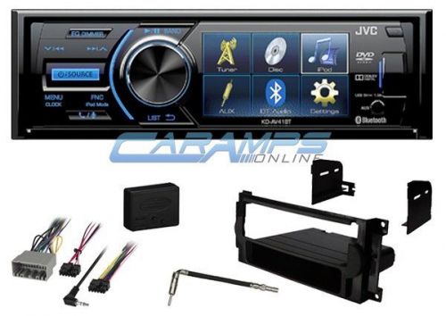 New jvc stereo w/ cd/dvd player &amp; 3&#034; display &amp; bluetooth w/ installation kit
