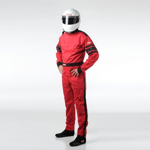 Racequip 110018 driving suit sfi-1 1-l suit  red 3x-large