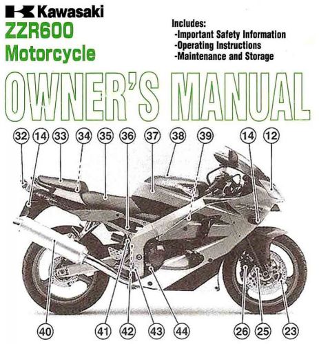 Erklæring kaptajn lilla Buy 2007 KAWASAKI ZZR600 MOTORCYCLE OWNERS MANUAL -ZZR 600-KAWASAKI-ZX600J  in East Palestine, Ohio, United States, for US $49.99