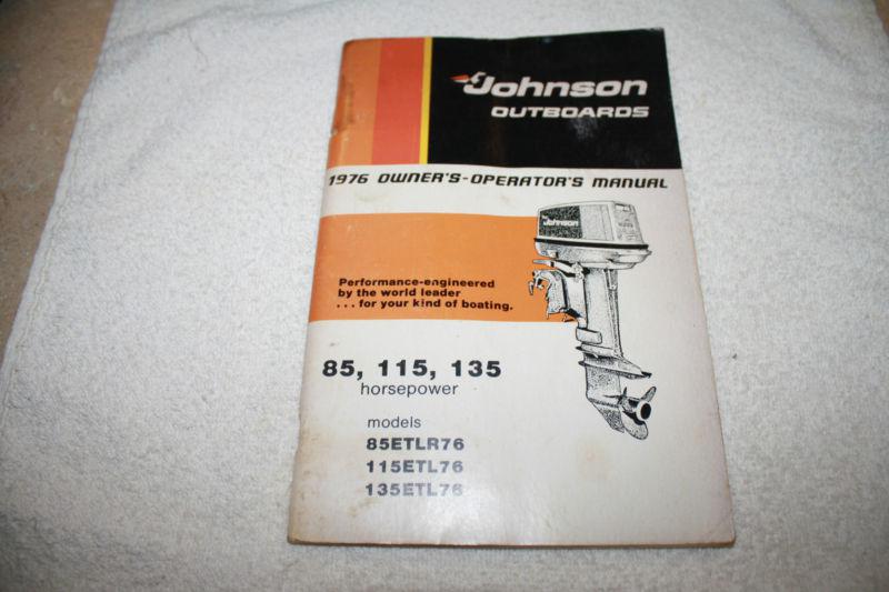 1976 johnson outboard operator's manual