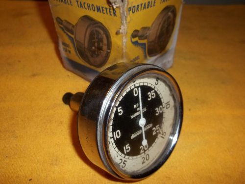 Vintage stewart warner 757-w portable hand tachometer