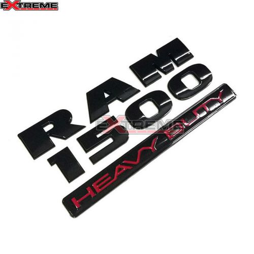 Fit for 10-16 dodge ram 1500 heavy duty glossy black/red emblem nameplate badge