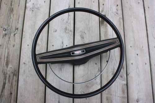 Black steering wheel/pad/horn ring 69 ford mustang fastback coupe convertible oe