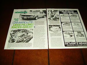 1969 camaro ss 396 ***original 1988 article*** musclecar