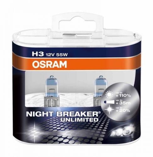 Osram night breaker unlimited h3 +110% 64151nbu fit buick front fog lamp