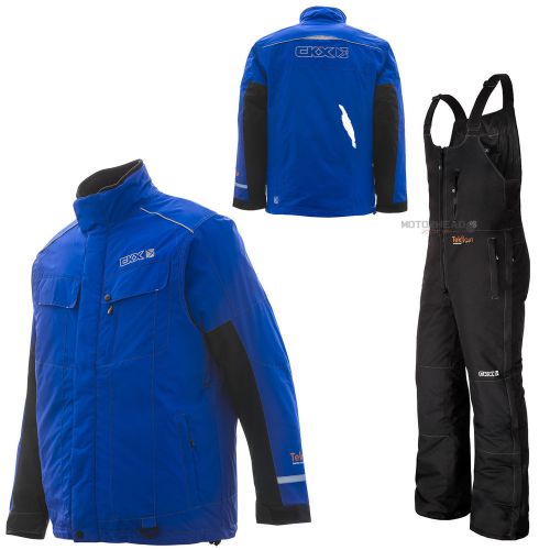 Snowmobile ckx suit tekfloat storm jacket blue black air bib pants 2xlarge