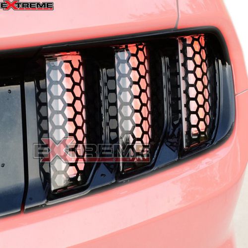 Tail light tint precut rare honey-comb film covers for 15-17 gt coupe v6 mustang