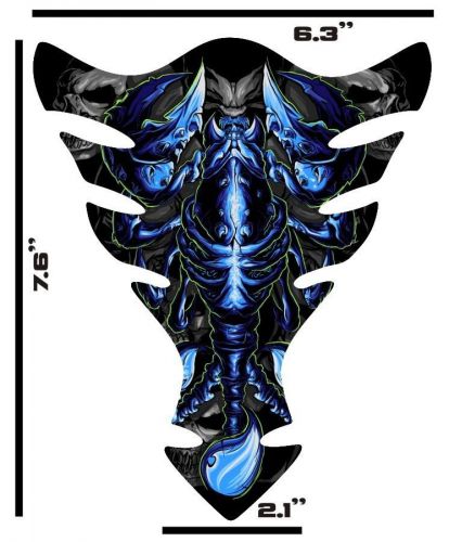 Scorpion blue kawasaki ninja zx14 zx12 zx10 650 z1000 motorcycle tank pad az