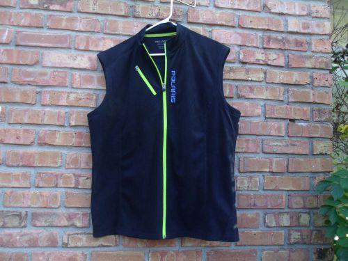 New - oem polaris black &amp; lime fleece vest size 3x - new with tags