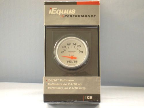 Equus #8268 volt meter gauge 2&#034;-- white face/ aluminum bezel