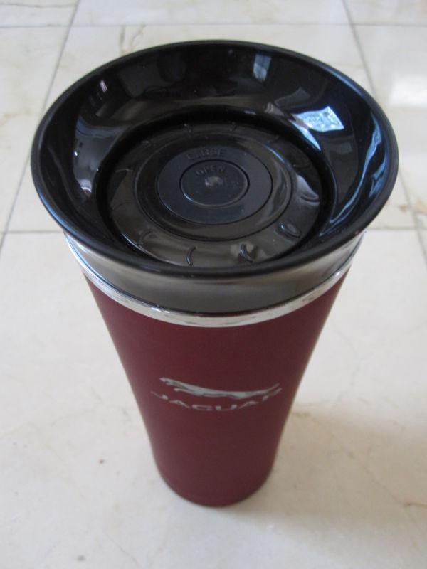 Jaguar tumbler travel mug stainless steel brand new burgundy new in box