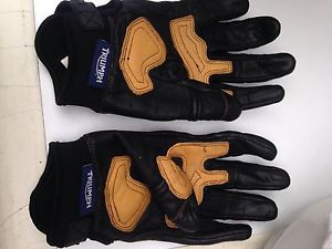 Girl triumph motorcycle leather gloves size xsmall