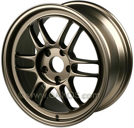 Enkei rpf1 wheels 17x9" 5x100 35mm offset bronze subaru wrx rims 379-790-8035bp