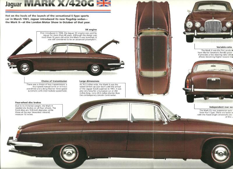 1965 / 1966 / 1967 / 1968 / 1969/1970 jaguar mark x 10 /420g imp brochure: 420 g