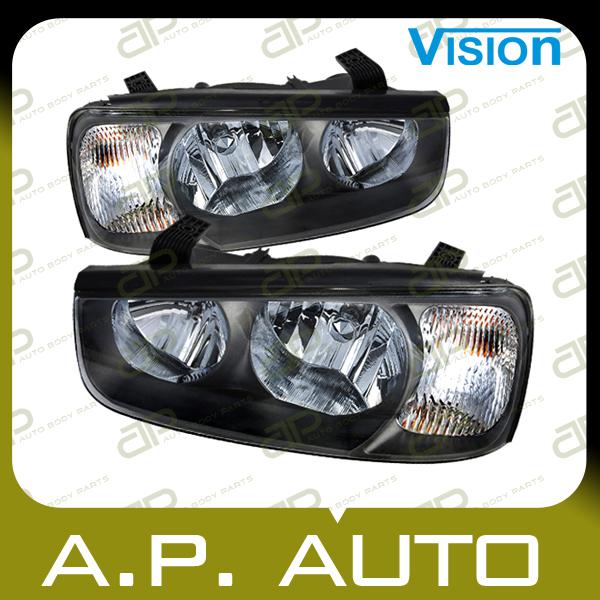 Pair head light lamp assembly for 01-03 hyundai elantra gls l+r new replacement