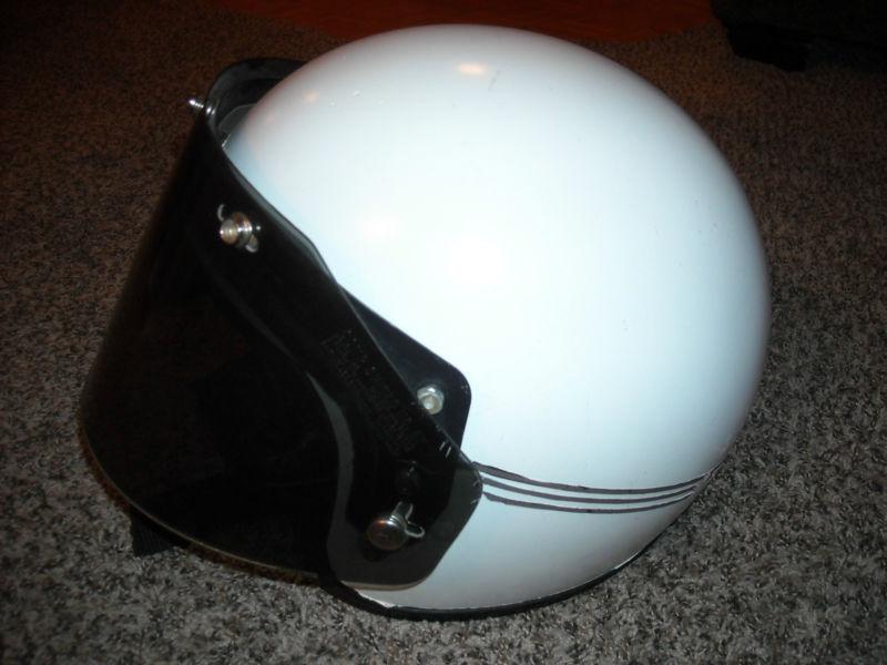 Vintage bell helmet toptex motorcycle arctic cat snowmobile w/ shield size m / l